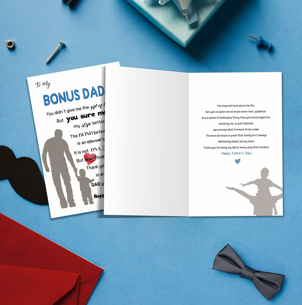 IDU Dog Dad Fathers Day Card Gift from Dog Cartoon Modern Animal ZN170