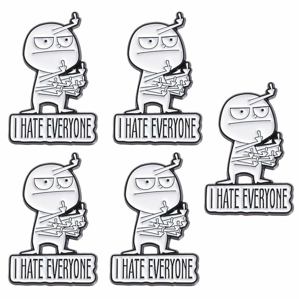 XMTYQ Funny Sarcastic Enamel Pins Set 5pcs Humor Brooch Collection