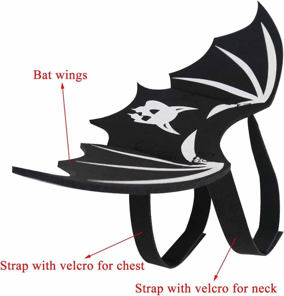 Velthorix Cat Halloween Costume Bat Wings Pet Cosplay Accessories Small