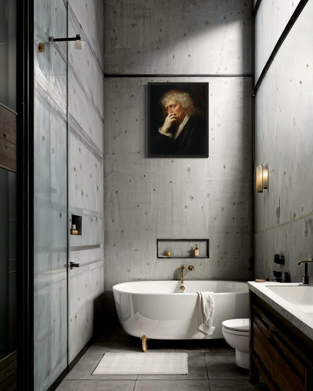 aj decor Isaac Newton Bathroom Wall Art Print Poster 8x10 inches Unframed