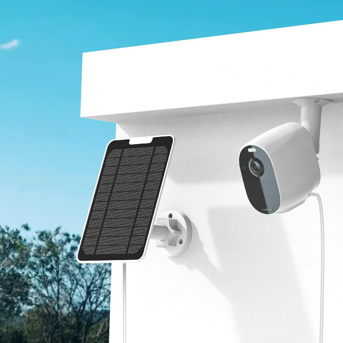 Aothaigro 4W Solar Panel for Arlo Pro 3/4 Ultra/Ultra 2 Floodlight IP65 Cable