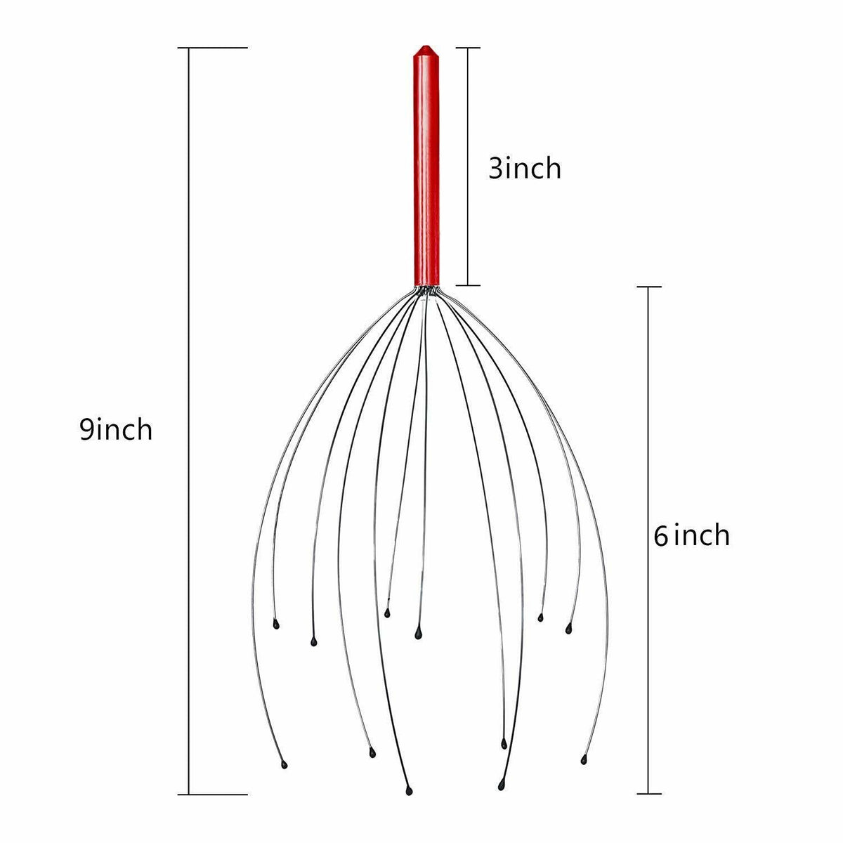 YAO & BEI Scalp Massager Tool Head Scratcher Stress Reliever Rubber Beads 4 Pack
