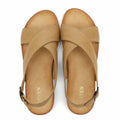 UBFEN Womens Flat Sandals Arch Support Adjustable Slingback Khaki Size 7.5