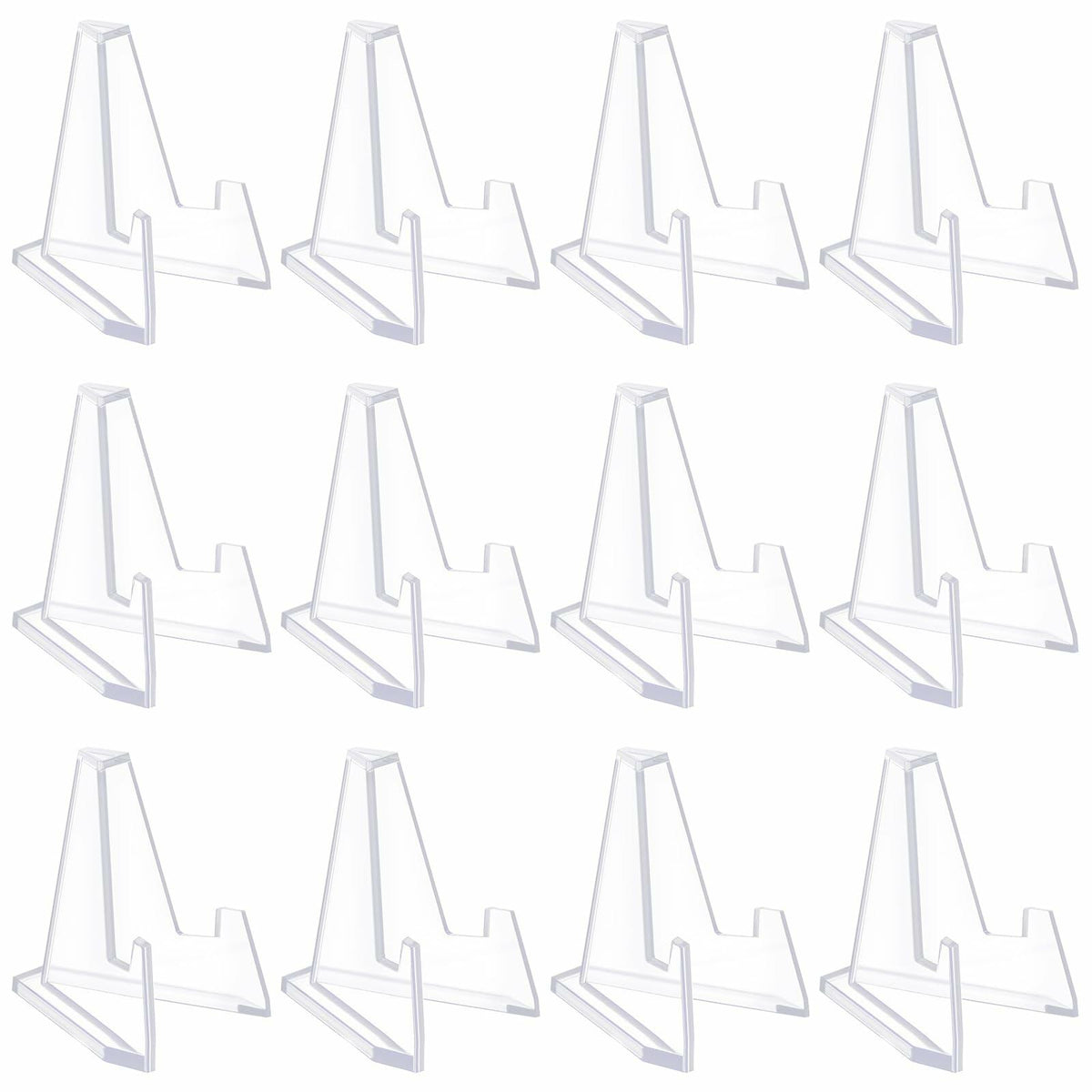 HiShutiao Acrylic Card Display Stand 2.68in White 12 Packs