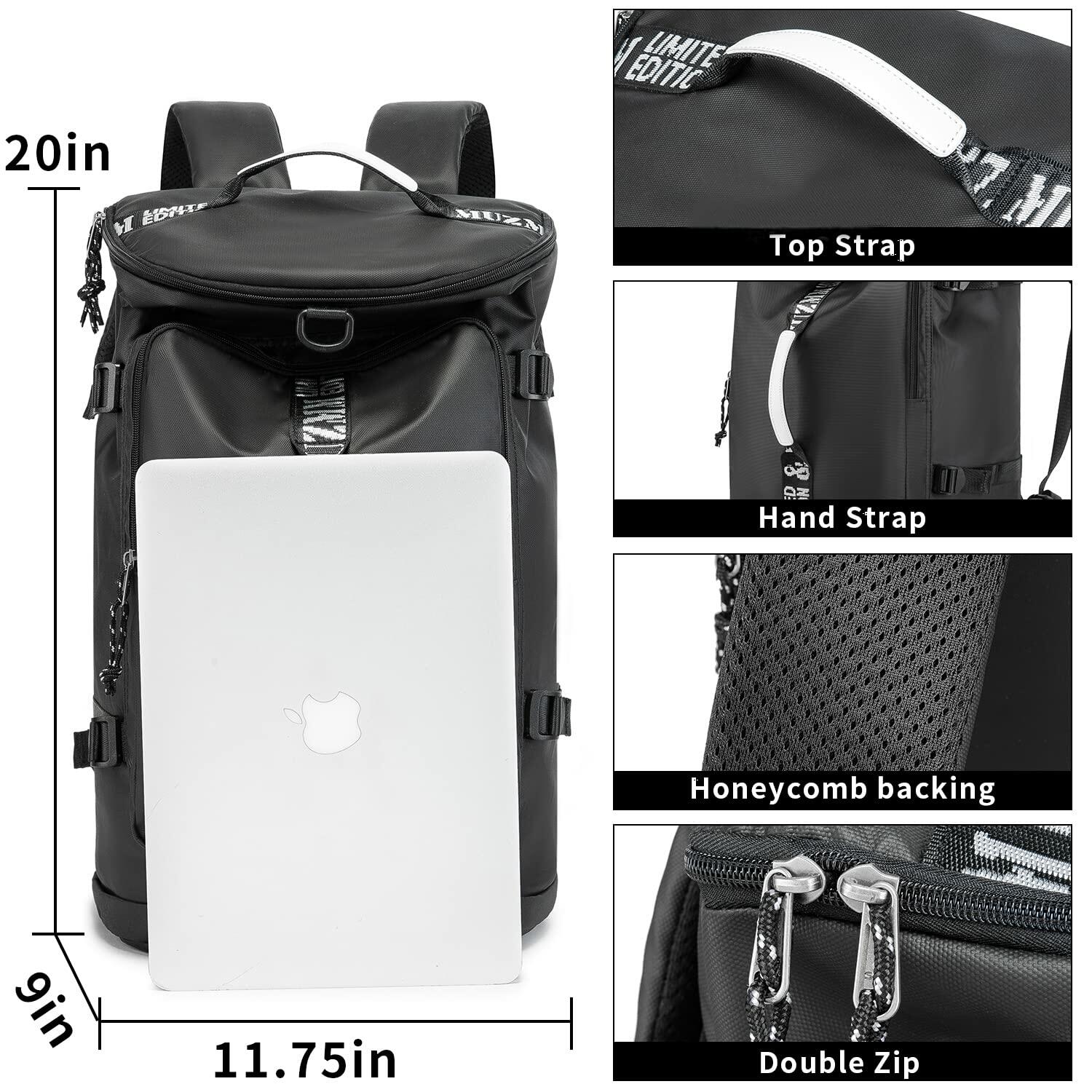 FUNYAGO Gym Duffle Bag Waterproof Laptop Backpack 40L Purple Size Standard