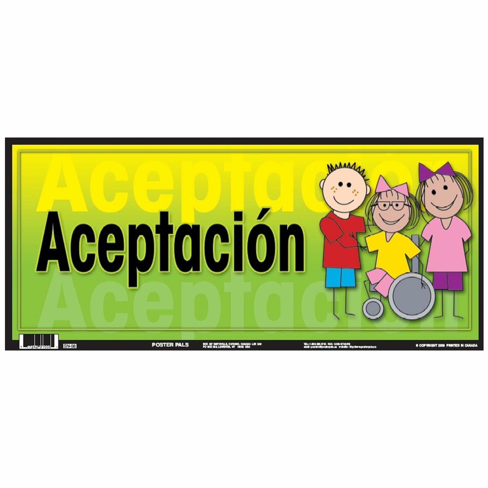 Poster Pals Spanish Educational Language Teaching Posters 6-Set Multicolor