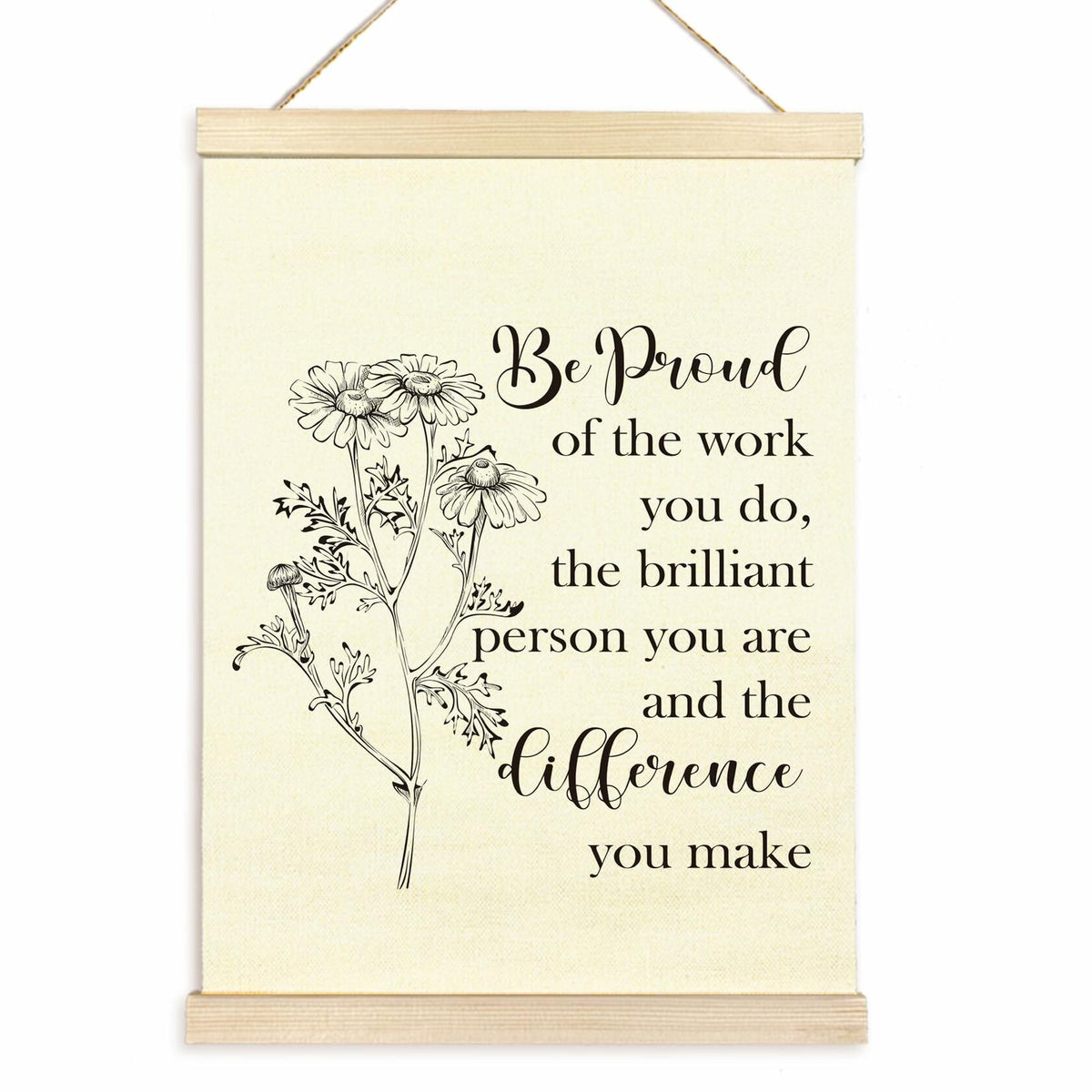 TAEDIN Mental Health Wall Art Poster Hanger Frame 12x16 White Wood
