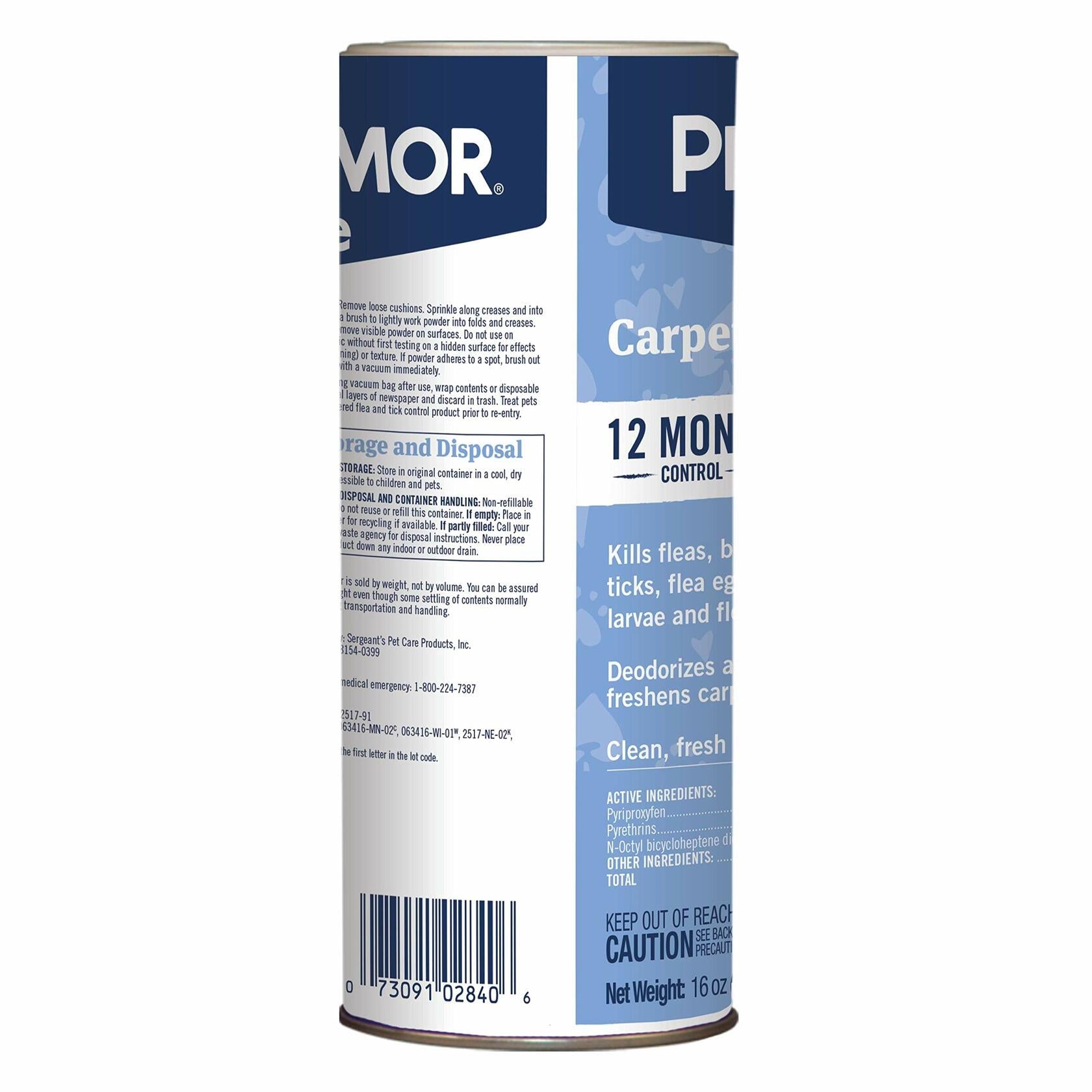 PETARMOR Home Carpet Powder Fleas Ticks Protection Deodorizer 16 Ounce