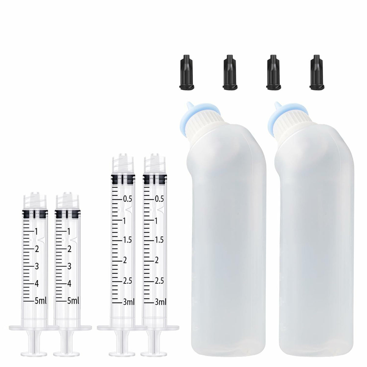 Xuandea Blue Silicone Pet Feeding Nipple Bottle for Kittens Puppies