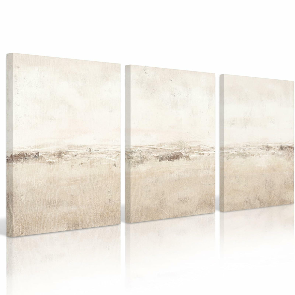 Baccone Mid Century Modern Wall Art Set of 3 Sage Green 12x16 Inch Canvas