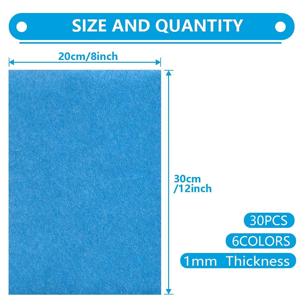 HellooColor Felt Fabric Sheets Brown 8x12in 4x5 Pcs 1mm Thick Craft