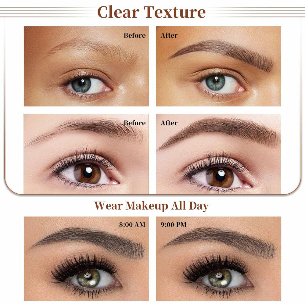 YIWANLLE 3D Microblading Eyebrow Tattoo Pencil Waterproof C-Black 1 Count