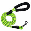 YALAVA Dog Leash 4FT Heavy Duty Reflective Nylon Rope Blue Padded Handle