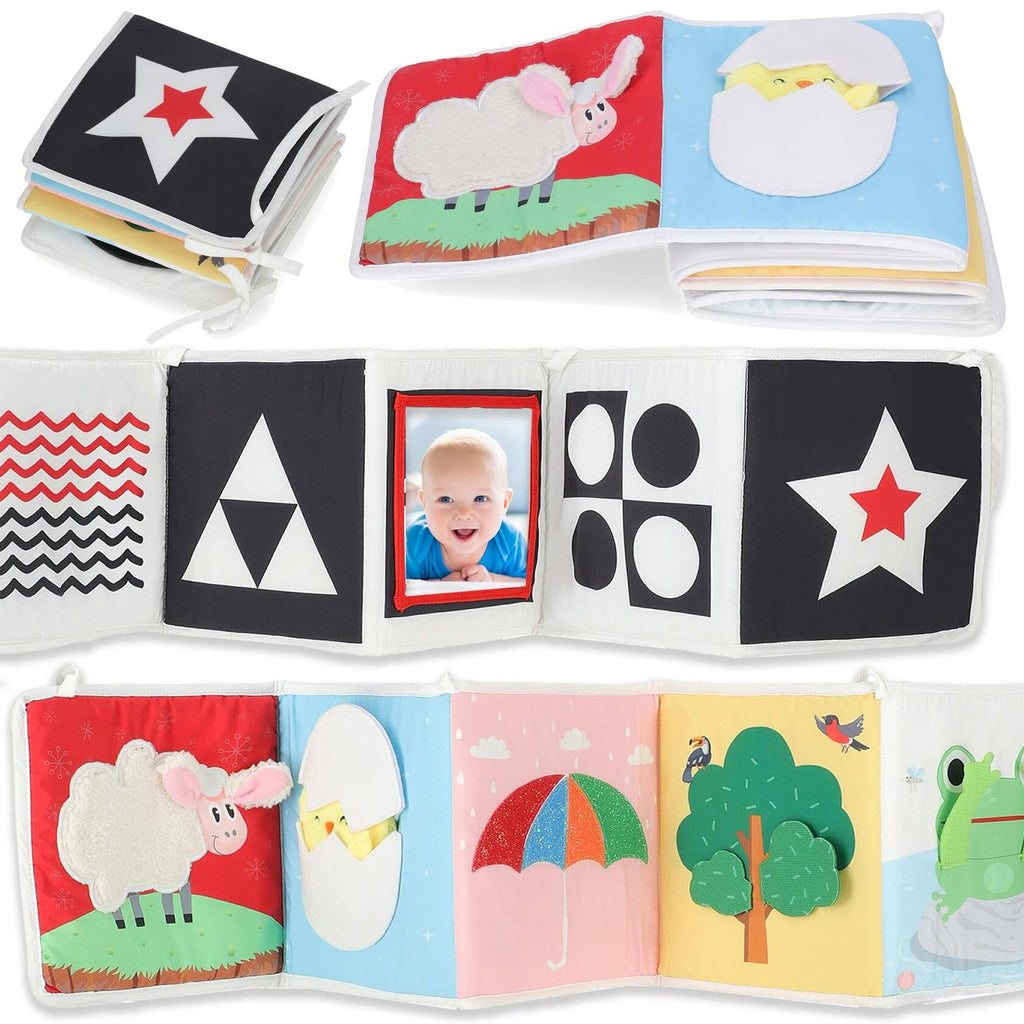 Spiggly High Contrast Baby Toys & Books Black White 0-6 Months Infant
