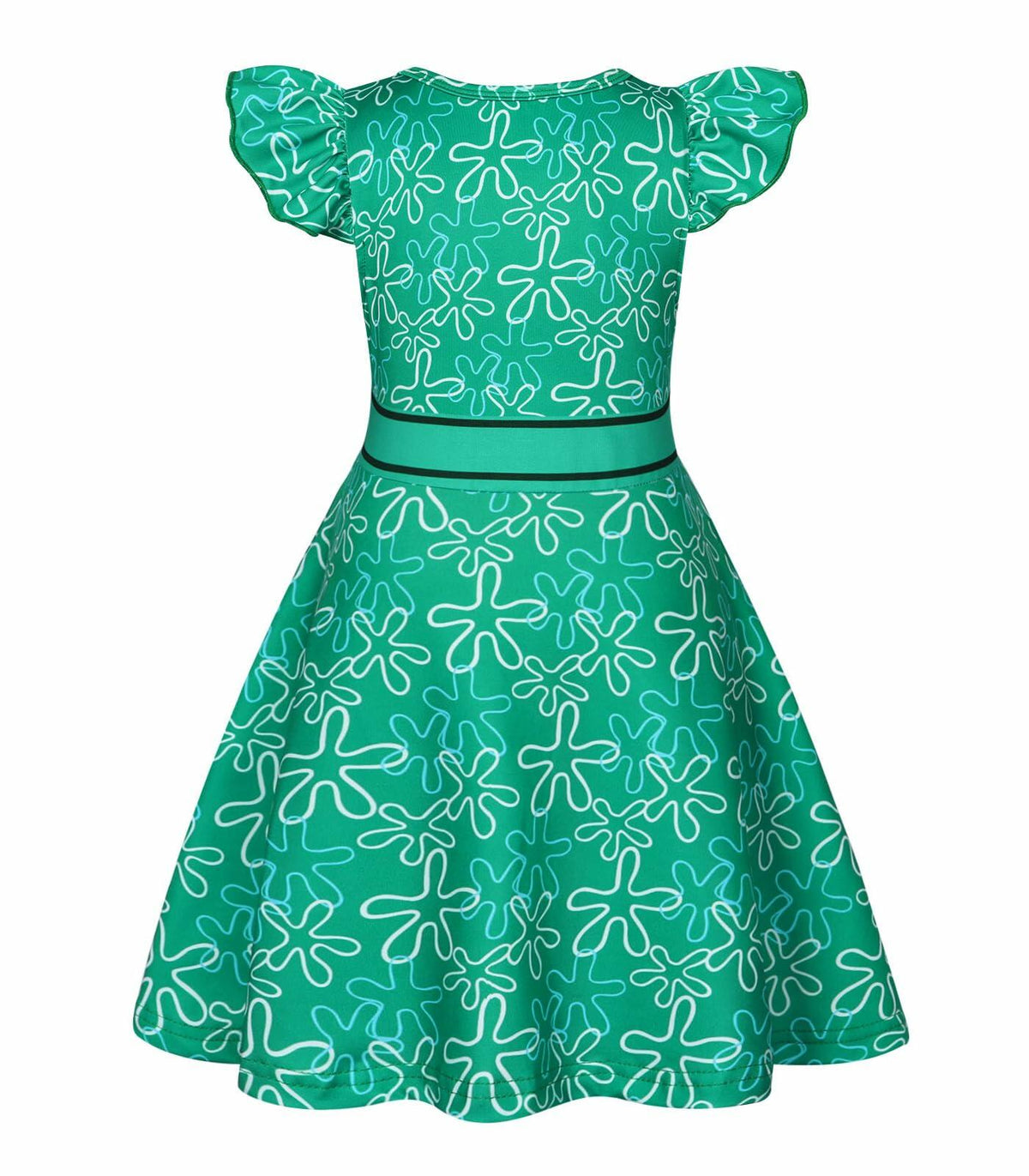 Akokvlar Girls Halloween Disgust Cartoon Dress Green Size 8-9 Years