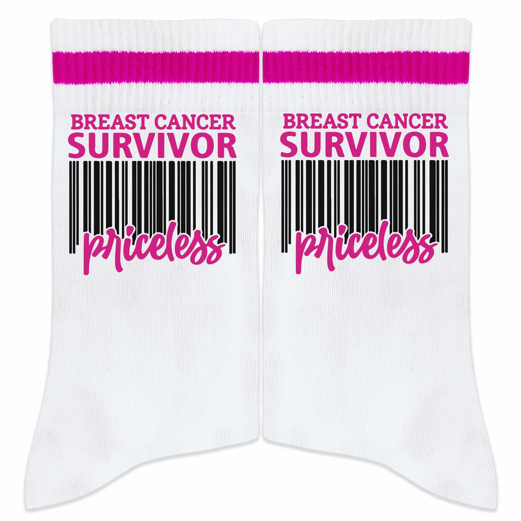 FujLoy Together We Fight Cancer Socks Chemo Awareness Survivor Gift Size 8