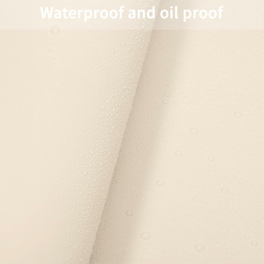 Zinkooat Leather Desk Mat 12x42 Inch 1.8mm Thick Off White Light Gray
