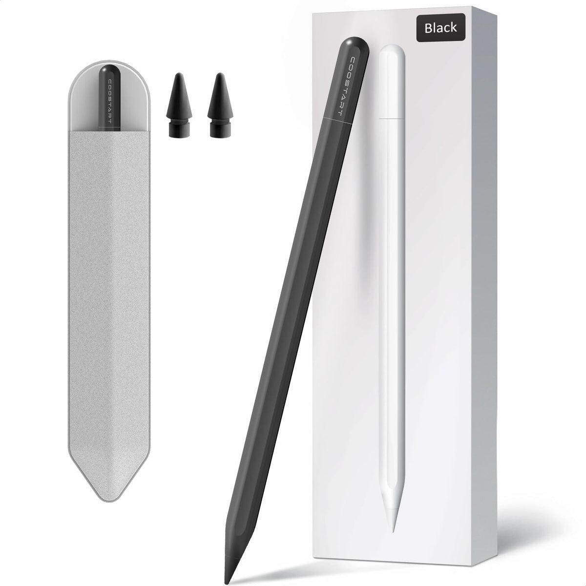COOSTART Stylus Pen for iPad 9th&10th Gen, 5 Min Fast Charge, Black