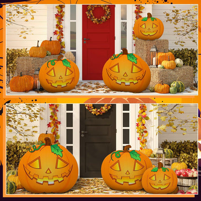 Leinuosen Halloween Jack-o-Lantern Cardboard Stand-Ups 19"-39" 3PCS Yellow