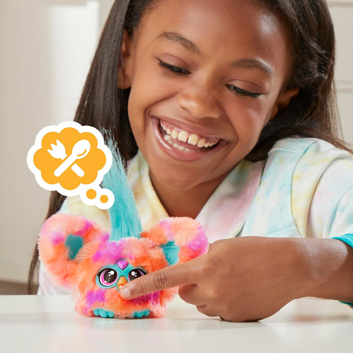 Furby Furblets Ree-Mix Mini Friend 45+ Sounds Music Coral Electronic Plush