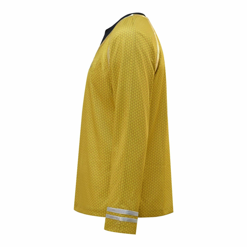 aiweran Captain Kirk Costume Adult Men Yellow T-Shirt(S), Small