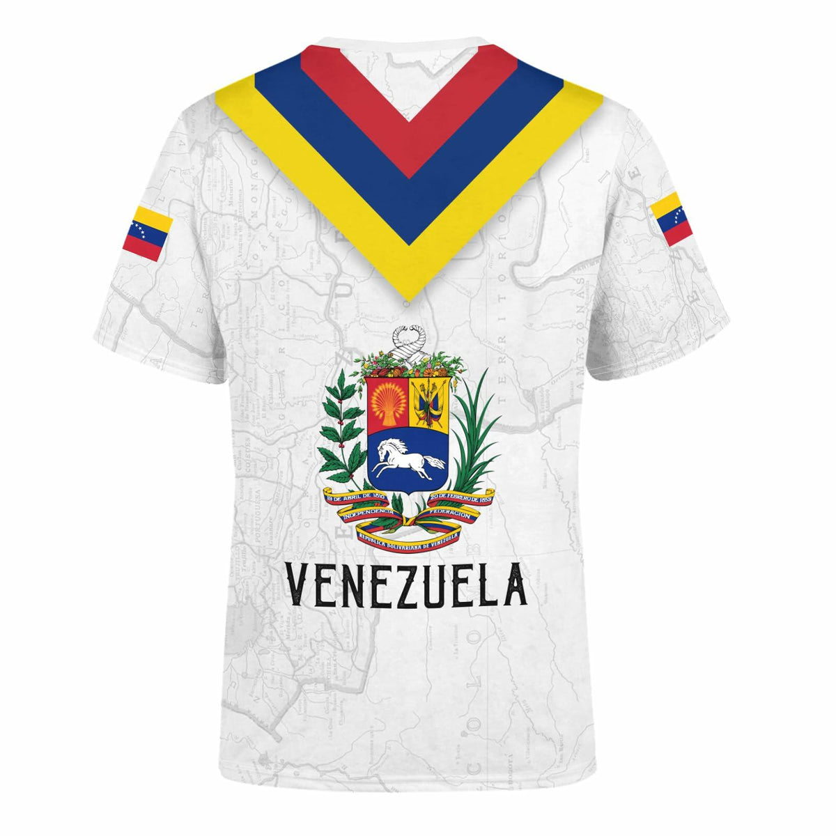 BJU Venezuela Flag T-Shirt Unisex Crewneck Short Sleeve Casual Printed Tee