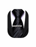 Barry.Wang Silk Men Striped Necktie Tie Clip Blush Pink Size One Size