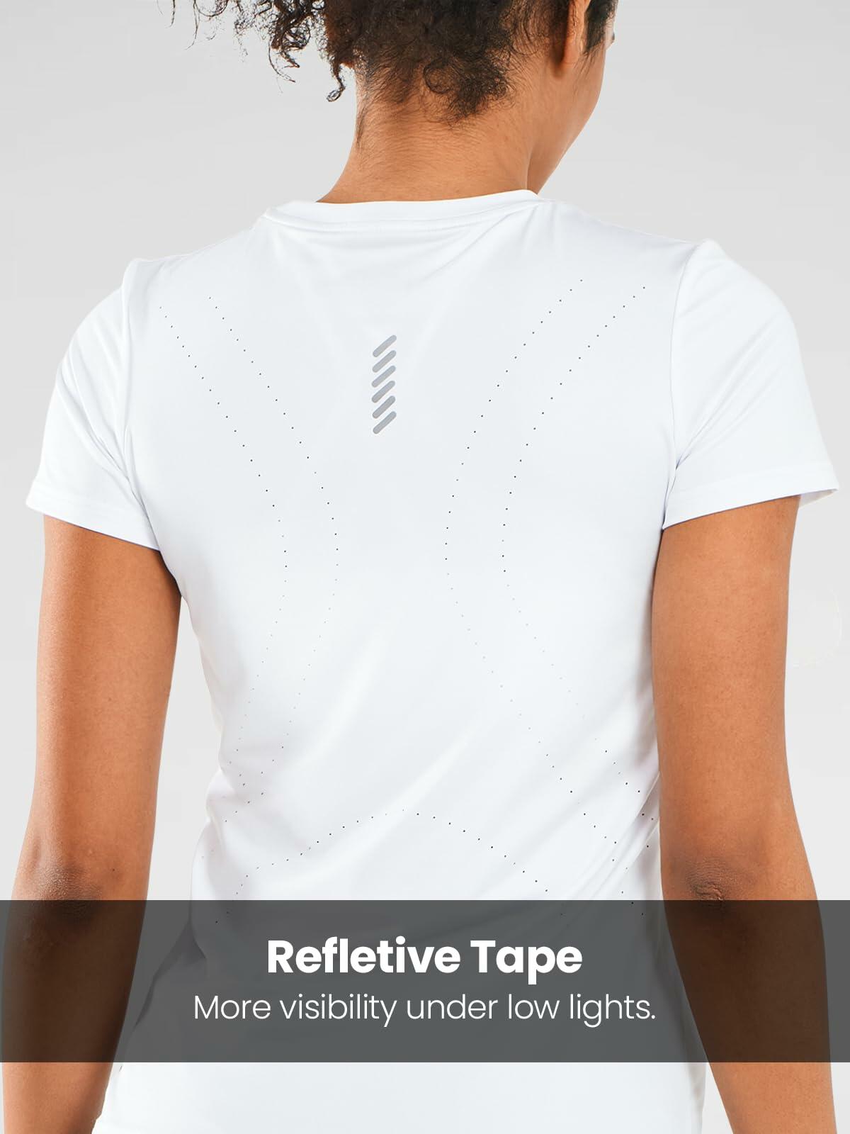 ALLZERO Feel Fit™ Women’s Workout Top Short Sleeve Athletic T-Shirt White 2XL