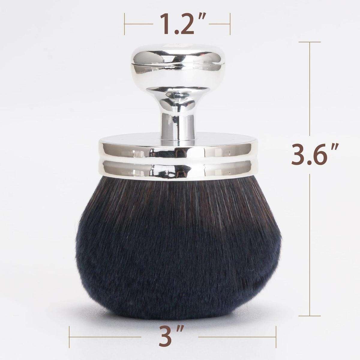 BABYSHEEP Blend & Blur Body Makeup Brush Kabuki 3in Wide Head Silver