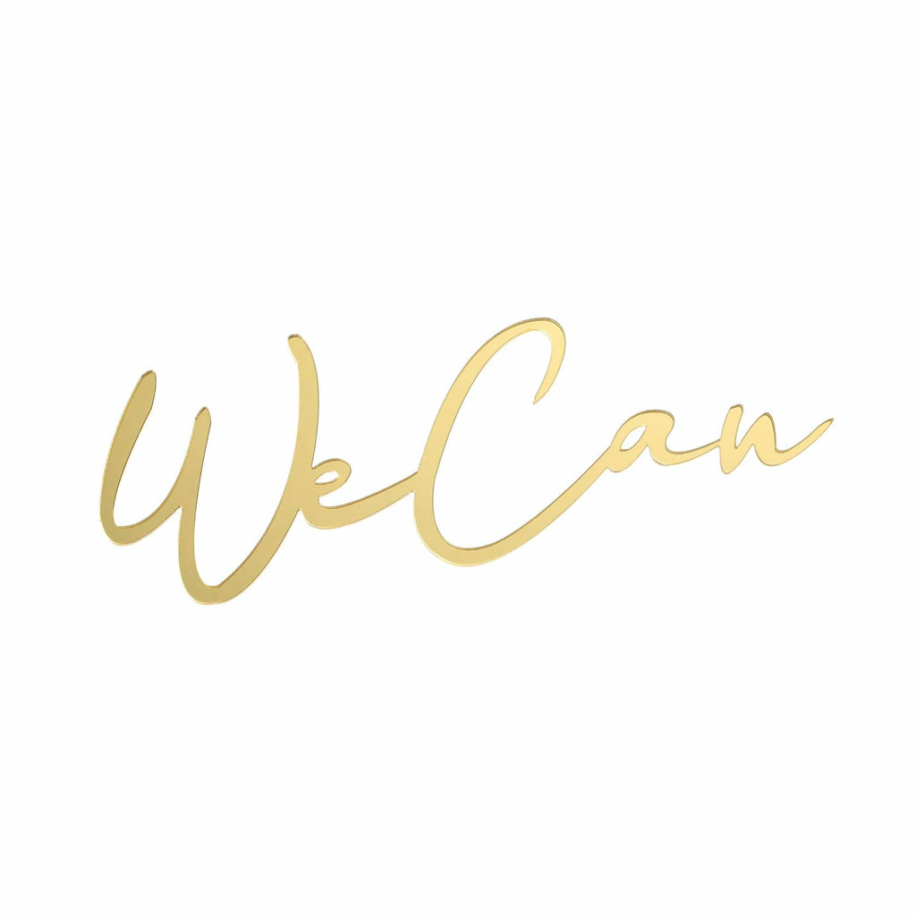 We Can Bearly Wait Gold Acrylic Cake Charm Baby Shower Gender Reveal