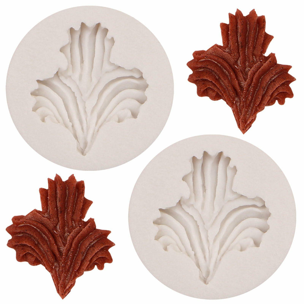 Heart Shaped Silicone Chocolate Mold Rose Flower Fondant Cake Decor 2pc
