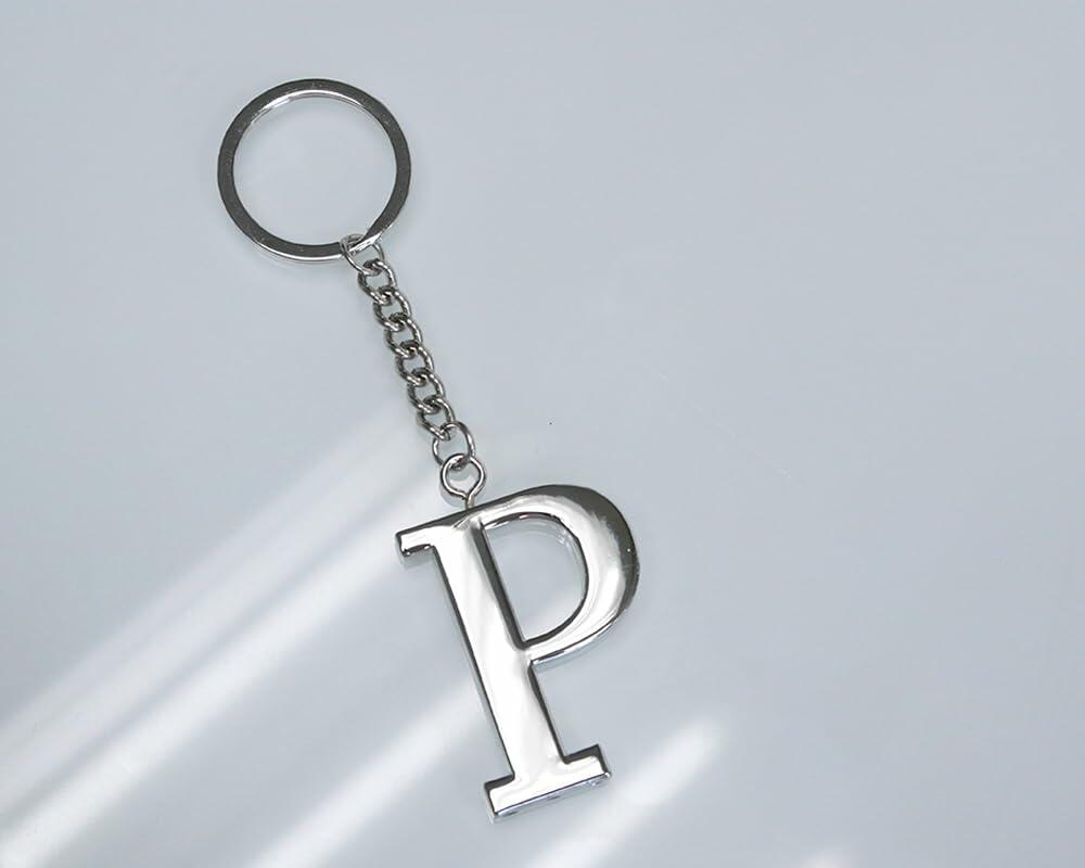 Lutong Letter Gift Set Key Ring Bottle Stopper Silver 2pc
