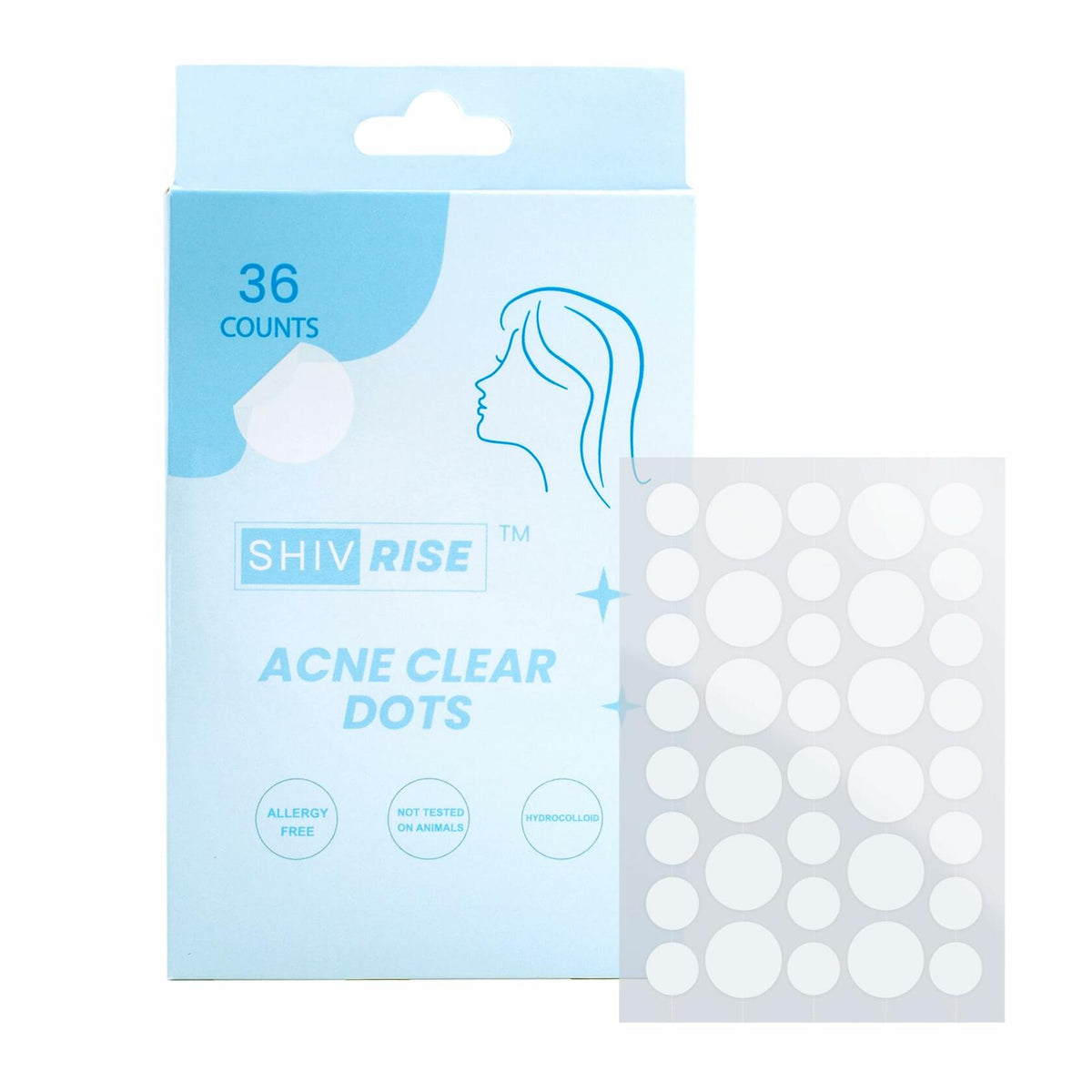 SHIVRISE Pimple Patch Hydrocolloid Acne Spot Cover Tea Tree Oil 36 Count