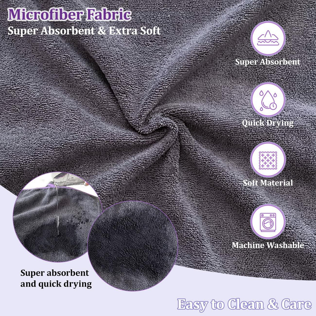Periflowin Dog Drying Coat Bathrobe Towel Microfiber Blue-1 Size M