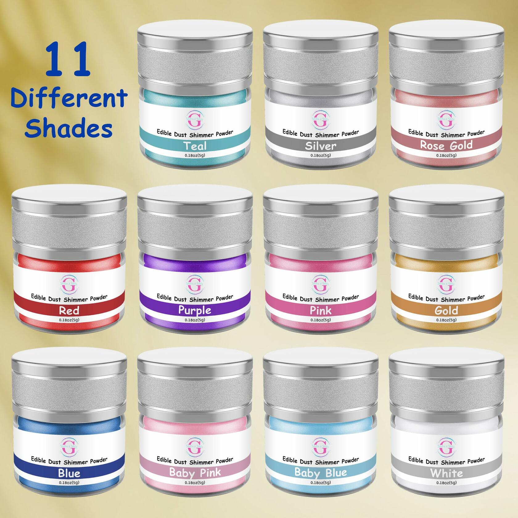Glitter & Glitz Edible Drink Glitter Luster Dust Baby Pink 5g Cocktail Baking