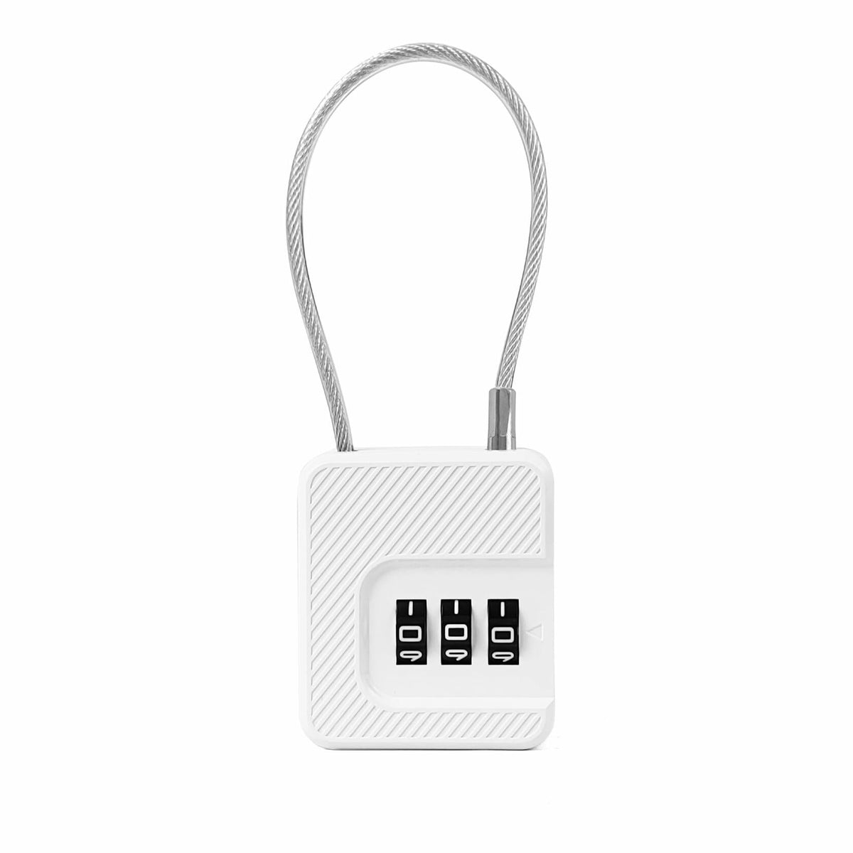Coipdfty 3-Digit Combination Lock with Flexible Steel Cable Waterproof Black 1