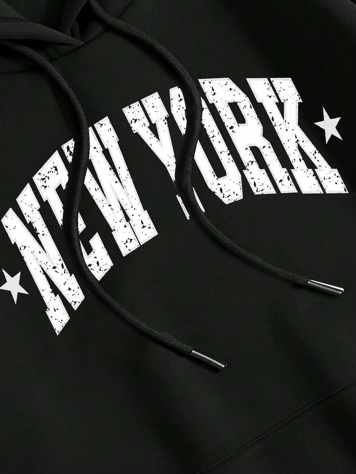 LilyCoco Women's Oversized Graphic Hoodie Sweatshirt Black Size L