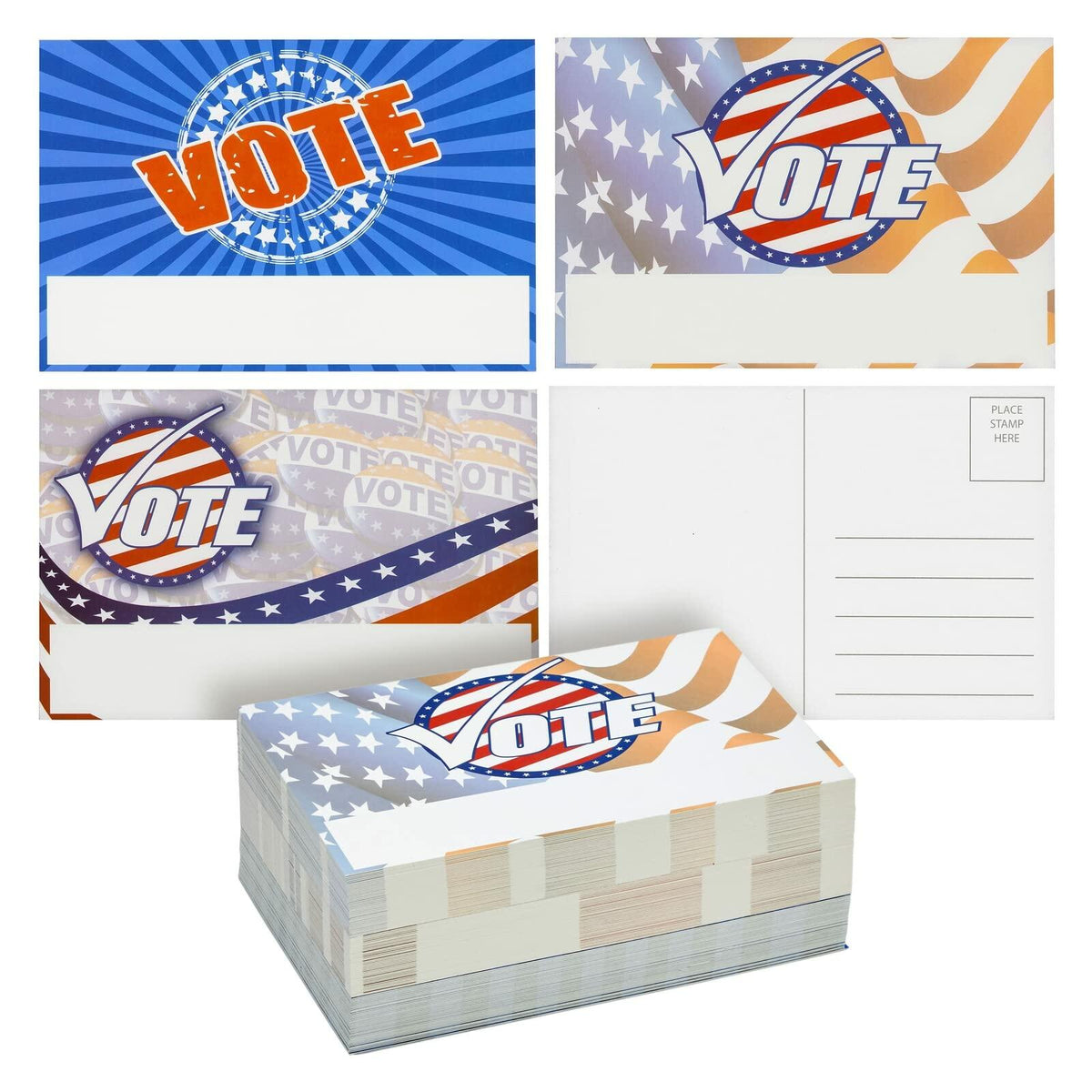 Sustainable Greetings Vintage Postcard Set 120ct 4x6 Patriotic Multi-Design