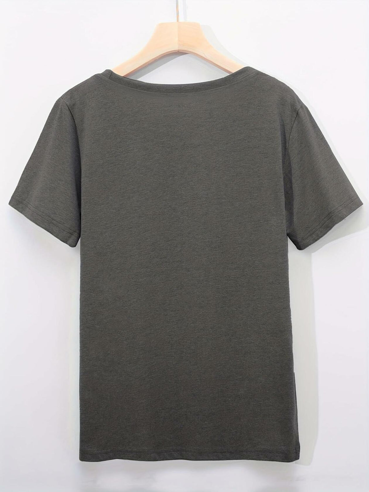 Walsilk Mother's Day Floral Graphic T-Shirt for Women Grey-01 Size S