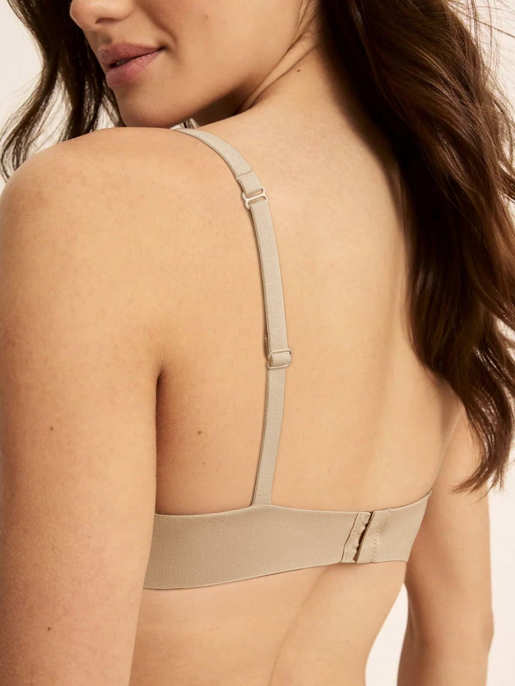 REORIA Wireless Bra Teardrop Seamless Light Lift Clay Size 32B