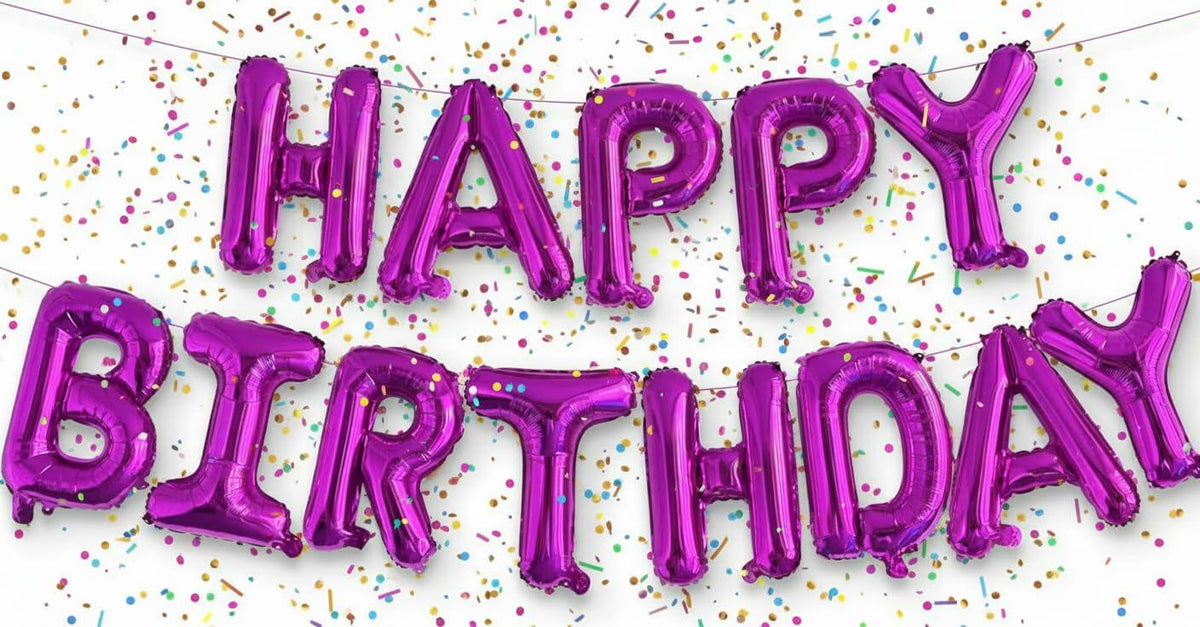 HOUSE OF PARTY Happy Birthday Balloon 16in Hot Pink Mylar Foil
