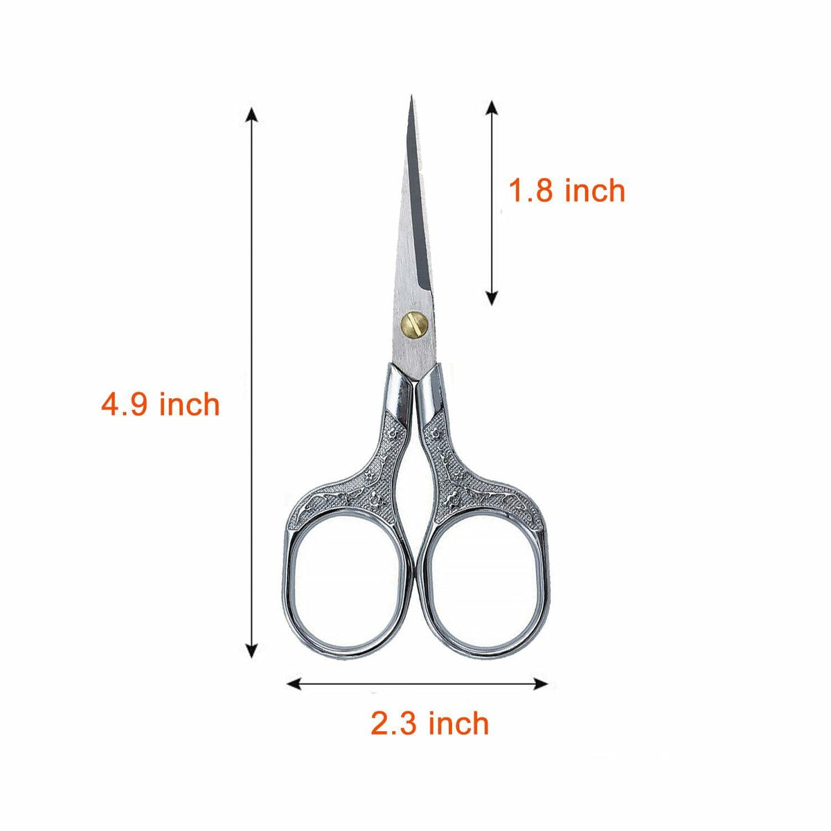 ABAJI Mini Scissors Stainless Steel Blade Metal Handle 2 Pack Office Craft
