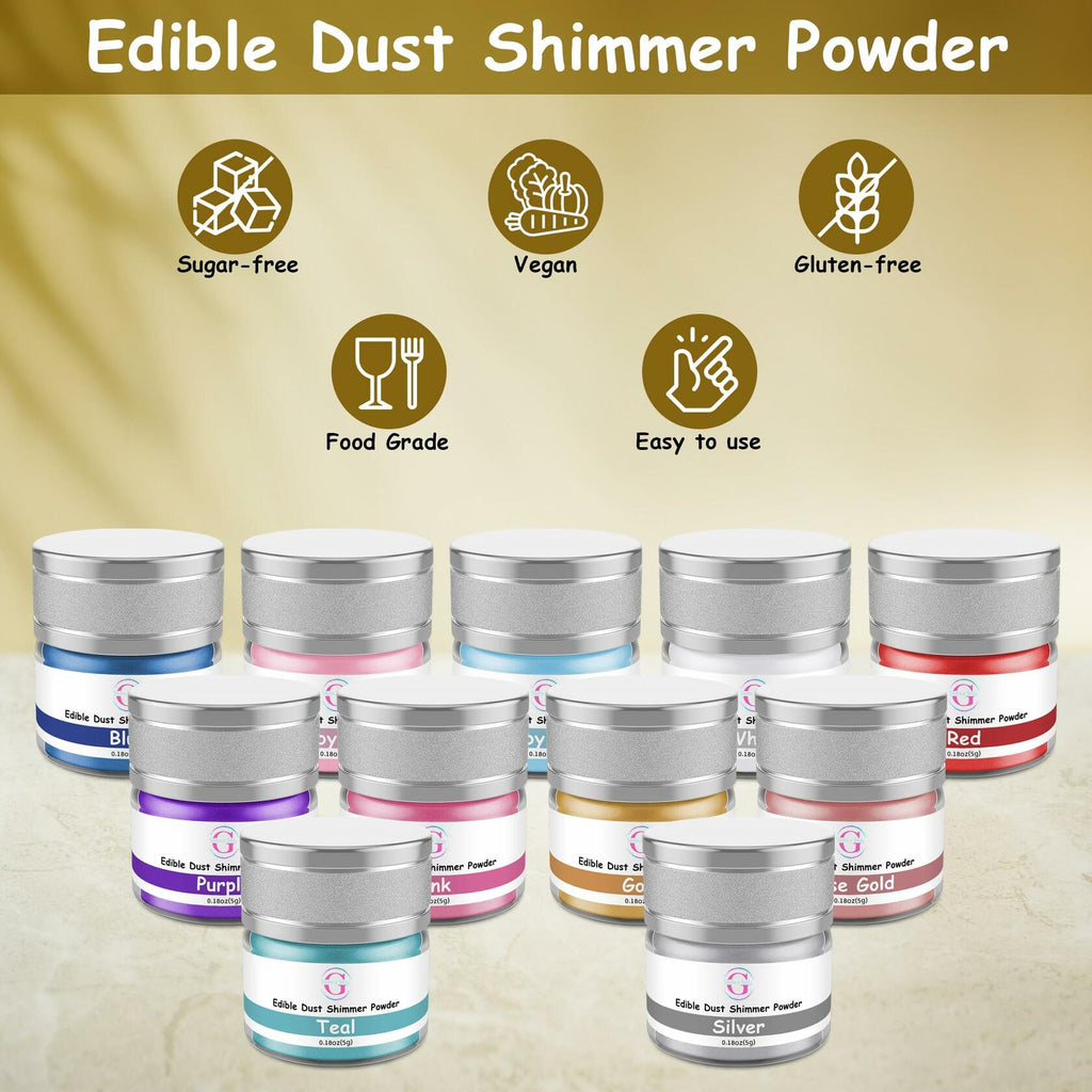 Glitter & Glitz Edible Drink Glitter Luster Dust Pink 5g Cocktail Baking