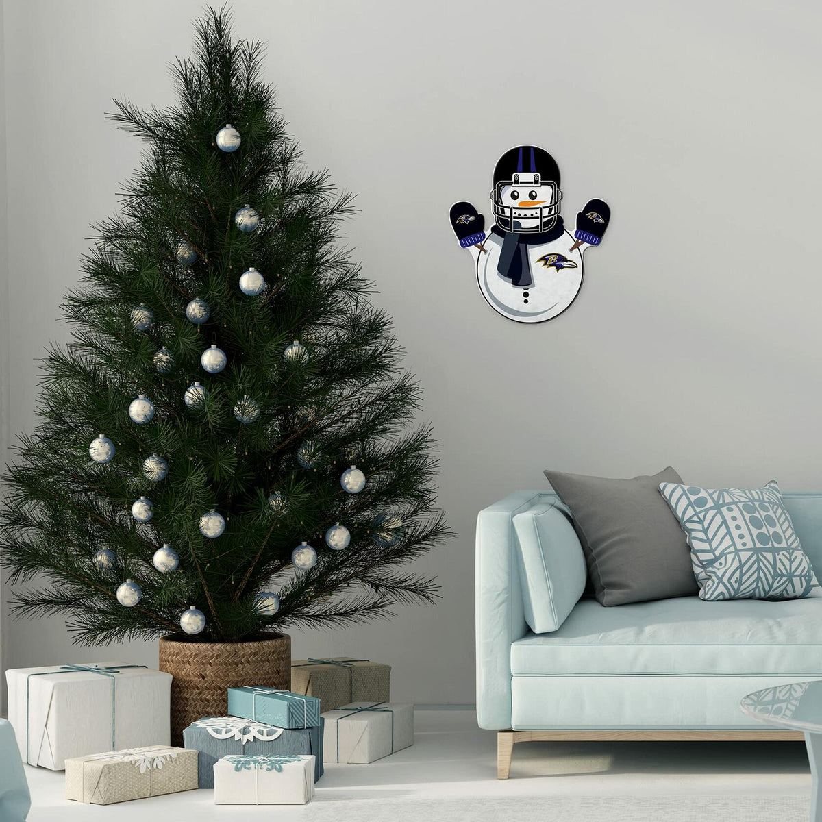 Rico Industries NFL Baltimore Ravens Snowman Shape Felt Pennant Decor