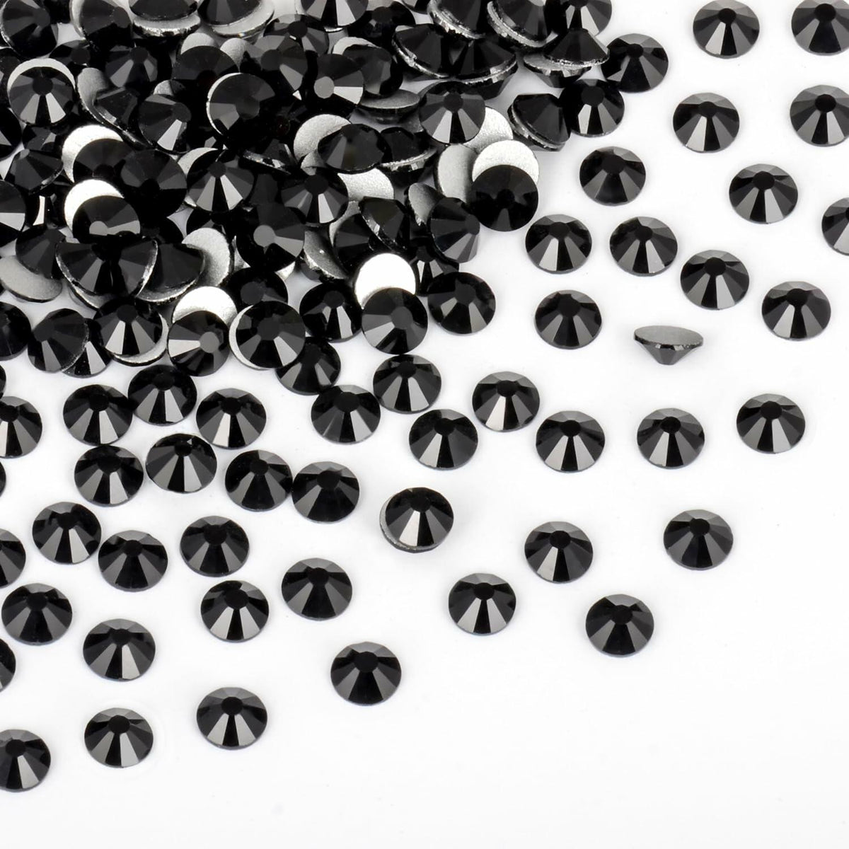 CMBYN Glue Fix Crystal Flatback Rhinestones 6.5mm ss30 288pcs Black
