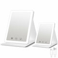 BACK KTCL 2 Pack 2025 Rechargeable Travel Makeup Vanity Mirror 72 LED White