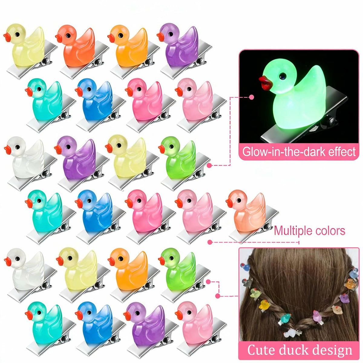 CYHYII 20Pcs Mini Colorful Flower Hair Pins Clips Barrettes Plastic