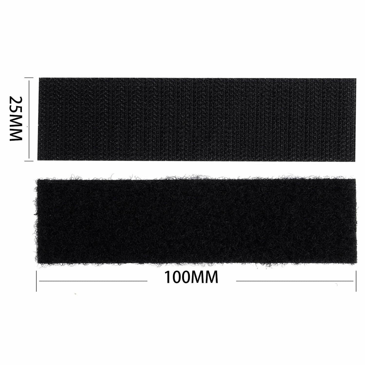 Melsan 1x4in Hook and Loop Strips Adhesive Black 15 Sets Strong Mounting Tape