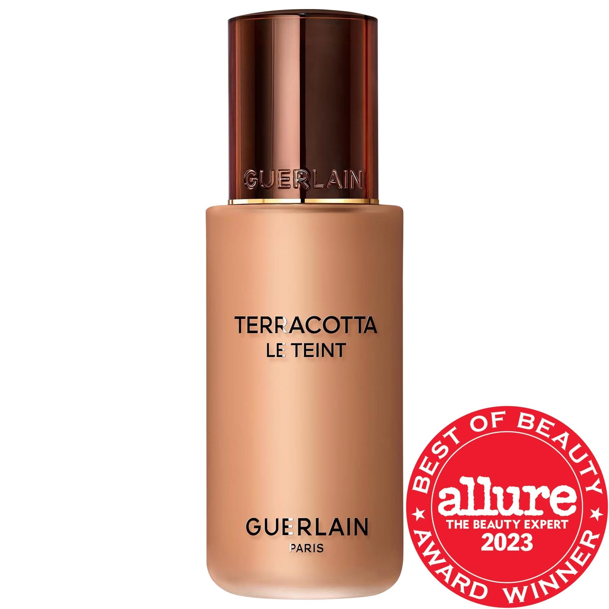 Guerlain Terracotta: Luminous Matte Liquid to Powder Foundation - 24H Wear, Medium Coverage, Self-Adapting Shade, Enhanced with Argan Oil