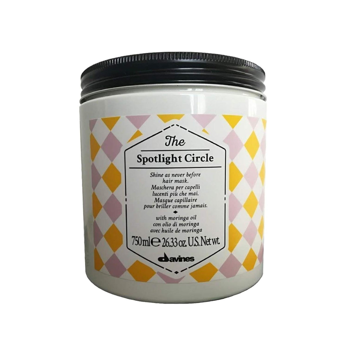 Davines The Spotlight Circle Mat Hair Care Mask for Matte Hair - 25.4 fl oz Nourishing Treatment for Dry, Damaged Locks